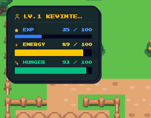 HUD, Levels & Sleep